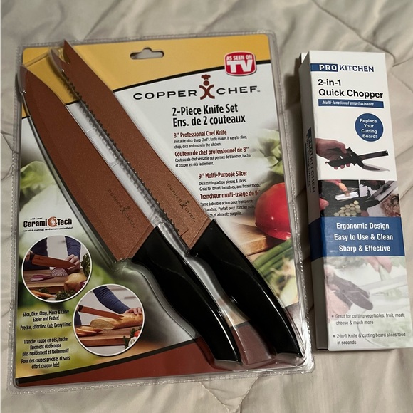 Lot - CopperChef knife set & Pro Kitchen chopper - Picture 2 of 6